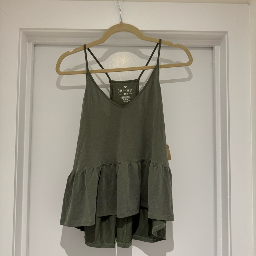 American Eagle Green Soft & Sexy Tank